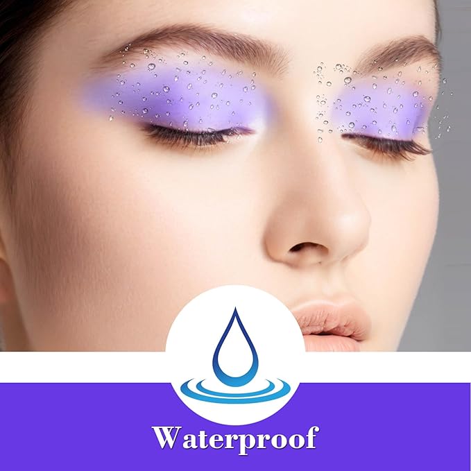 MEICOLY Light Purple Eyeshadow with Mirror,Matte Violet Lavender Eye Shadow Palette,Lilac Purple Powder Makeup for Women and Girls,Eye Makeup Eyelid Color,High Pigment,Long Wearing,Waterproof