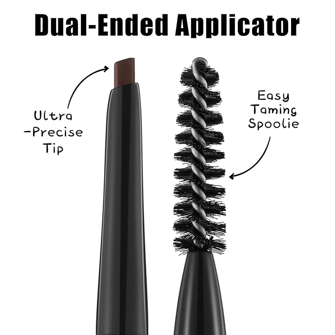 FOCALLURE Eyebrow Pencil,Dual-Sided Brow Brush,Long Lasting & Smudge Proof Definer Eye Brow Pen Makeup,Retractable,Ultra Fine Tip,Fills in Sparse Areas and Gaps,Auburn