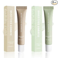 2 Pcs Tinted Lip Butter Balm, Long-Lasting Hydrating & Non-Sticky Lip Care, Soothes Dry Chapped Lips, Nourishing with Shea Butter & Olive Oil, 0.5 Fl Oz (Vanilla & Mint)