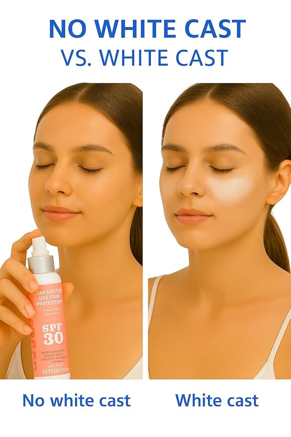 Sunscreen for face - Advanced Protection SPF 30, Full Spectrum UVA/UVB, Fragrance-Free, Lightweight, Vitamins C,E, Zinc Oxide, Japanese Green Tea, Gingko Biloba, Ginseng, Licorice Extracts 3.3 FL.OZ