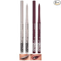 LANGMANNI 2Pcs Metal Colorful Eyeliner Pencil Set - Matte & Shimmer Eye Makeup,Smooth Use Long-Lasting & Waterproof Eyeliner Set(#02+07)
