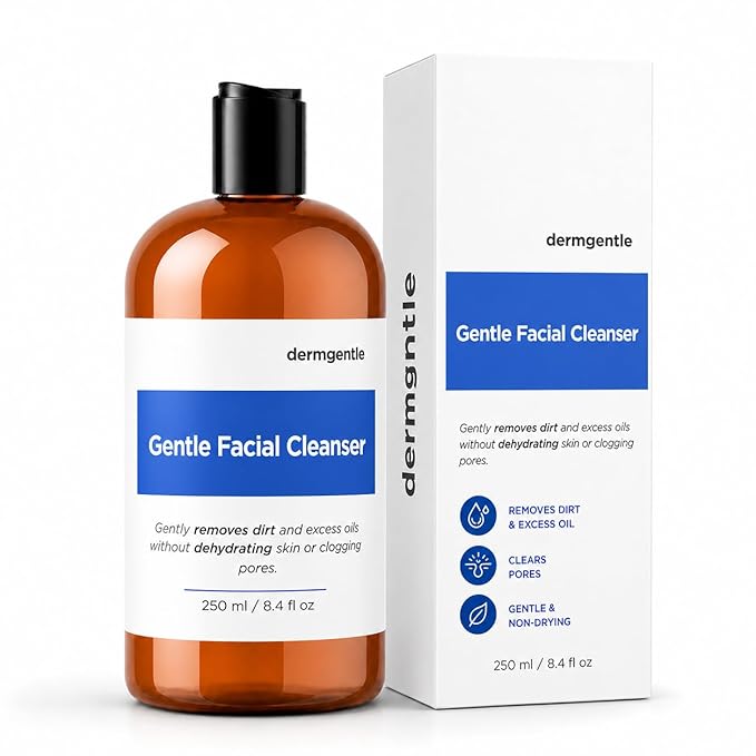 Gentle Facial Cleanser for Sensitive Skin, Hydrating Face Wash for All Skin Types, Gently Cleanses Face Without Over Drying, For All Skin Types, Daily Face Wash, Oil-Free, Soap-Free, 8.4 fl. oz