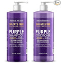 Natural Riches Purple Shampoo and Conditioner Set for Blonde, Silver & Gray Hair – Sulfate-Free, Color-Safe, Removes Brassy & Yellow Tones for Natural, Highlighted, and Bleached Hair – 16x2 fl oz