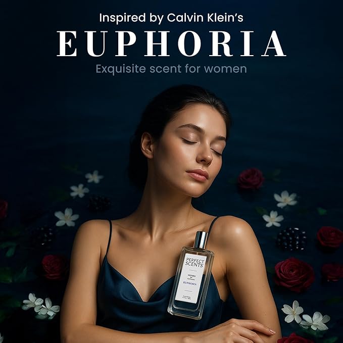 Perfect Scents Fragrances, Inspired by Calvin Klein’s Euphoria, Women’s Eau de Toilette, CLEAN, Vegan, Paraben-Free, Phthalate-Free, Never Tested on Animals, 3.4 Fluid Ounces
