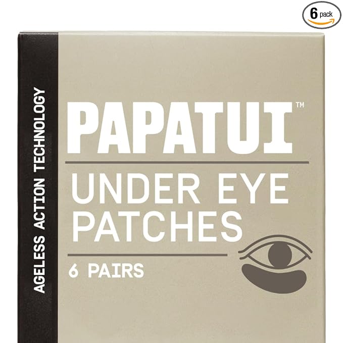 PAPATUI by Dwayne Johnson Fast-Acting Under Eye Patches for Men | Ageless Action to Reduce Puffiness, Dark Circles and Fine Lines | Made with Niacinamide, Hyaluronic Acid, Caffeine | 6ct