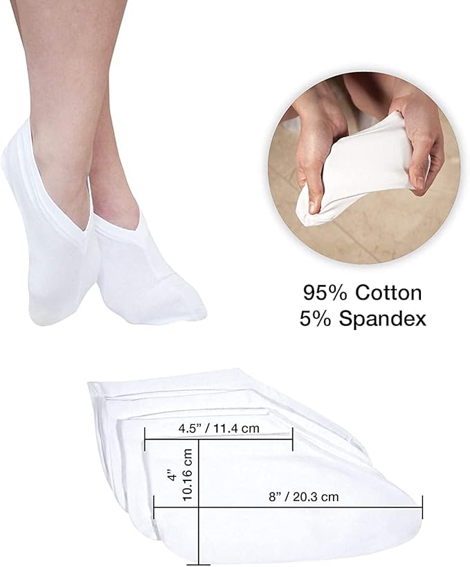 4Pairs Dry Feet Healing Socks for Men and Women Lotion Moisturizing Socks Spa Overnight Absorbing for Dry Cracked Feet (Under Size 6, Count, 8)