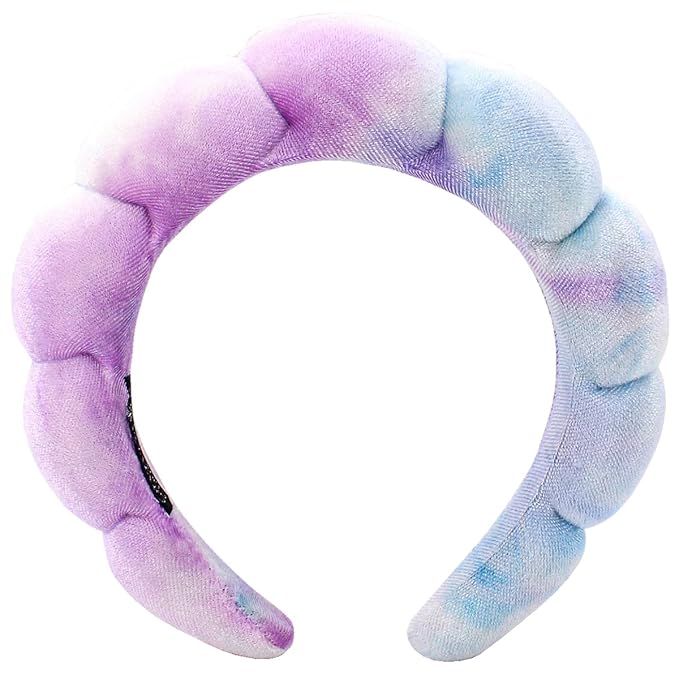 Spa Headbands Puffy Makeup Skincare Headbands for Washing Face or Facial, Terry Cloth Fabric Hairbands for Makeup Removal Shower Skin Treatment(Colorful)