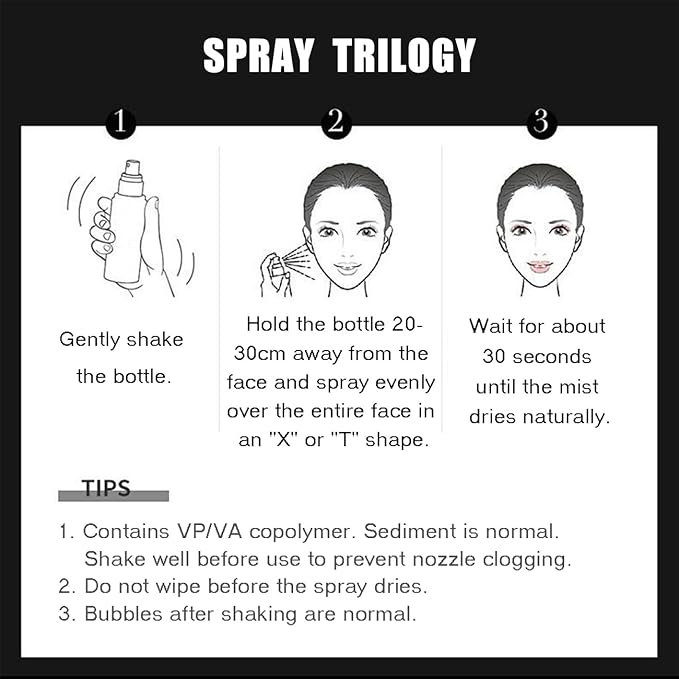 2PCS Makeup Setting Spray Set - Weightless, Long-Lasting, Waterproof, Water-Based Formula, Oil Control and Hydrating for All Skin Types