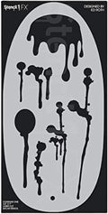 STENCIL1FX Graffiti Drips Tear Drop Blood Motif Eye Makeup Stencil for Costumes, Dress Up, Halloween, Cosplay, Face Painting, Raves, Festivals, Parades, Parties