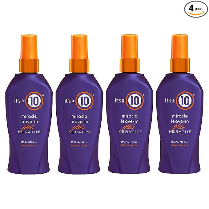 It's a 10 Haircare Miracle Leave-In Plus Keratin Spray, 10 fl. oz (10 Fl. Oz (Pack of 4))