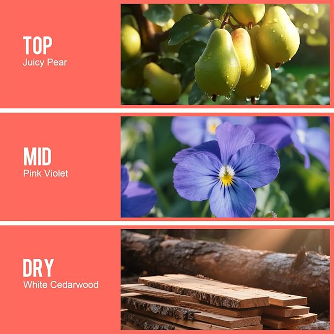 3 FL OZ Hair and Body Fragrance Mist, Eau De Parfum for Women,Fruity Floral Perfume No.10, Juicy Flower Scent– With Notes of Juicy Pear,Pink Violet,White Cedarwood,Travel Size Body Spray