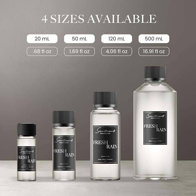 Scentiment Fresh Rain Diffuser Oil – Aromatherapy Home Fragrance, Inspired by Marriott® Hotels, Luxurious Scent with Notes of Fresh Grapefruit and Crisp Red Currant – 0.68 fl oz (20 mL)