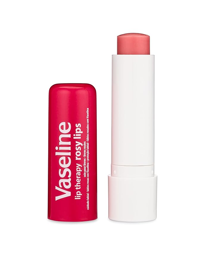Vaseline Lip Therapy Care Rosy, Fast-Acting Nourishment, Ideal for Chapped, Dry, Cracked, or Damaged Lips, Lip Balm, 4-Pack, 0.16 Oz Each (Pack of 24)