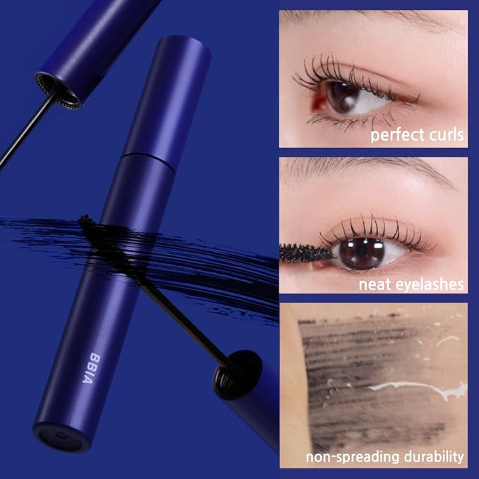 BBIA Never Die Mascara 2 Color – Power Volumizing & Lengthening, Curling, Fixing Lashes, Intense Length, Feathery Soft Full Lashes, No Smudging & Clumping, Waterproof, K-Beauty (01 POWER BLACK)
