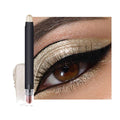 Shimmer Eyeshadow Stick –Champagne Beige Dual-Ended Creamy Pearl Eye Shadow Pencil with Built-In Smudger, Waterproof Long-Lasting High Pigment Eye Makeup for Smooth Glide 02#