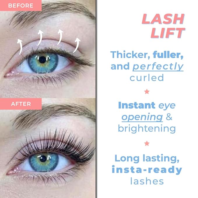 Lash Lift Kit with Lash Lift Balm | Gentle Formula | Instant Eyelash Perming, Lifting & Curling | Semi-Permanent Results | Salon & DIY Use | Complete Kit with Shields, Pads & Tools (Glue Balm Edition)
