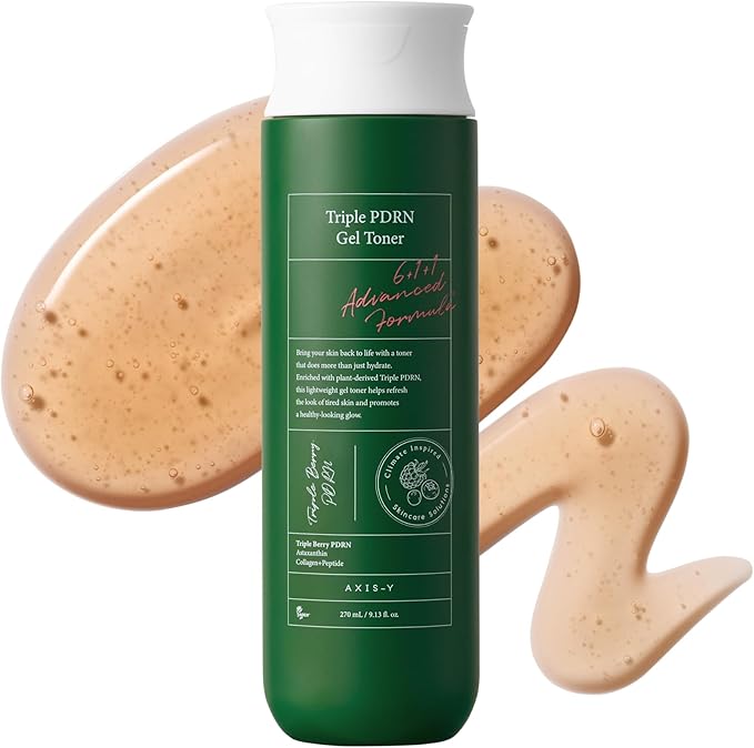 AXIS-Y Triple PDRN Gel Toner for Face – Hydrating Korean Toner with Vegan PDRN, Astaxanthin, Collagen & Peptides – Soothing, Moisture Barrier Repair & Firming Skincare (9.13 fl. oz.)