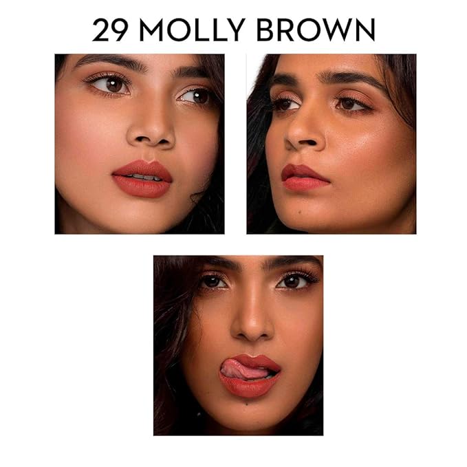 SUGAR Cosmetics Matte as Hell Crayon Lipsticks for Women Lasts Up To 8+ Hours Lip Crayon with Sharpener - 2.8 g (Pack of 1) 34 Cherry Ames
