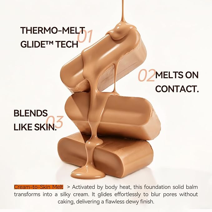 Korean Foundation Stick Foundation for Mature Skin Tint, Buildable Light to Full Coverage Foundation Makeup Concealer, Dual-Ended with Brush for All Skin - Natural Dewy Finish (LIGHT SKIN)