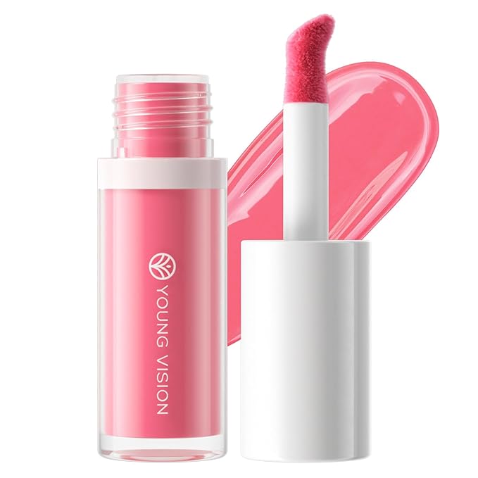 YOUNG VISION Liquid Blush, Long Lasting Korean Liquid Blush, Non-sticky Waterproof Lightweight Face and Cheek Tint, Moisturizing High Pigment Water Tint for Face, Cheeks, Mature Skin