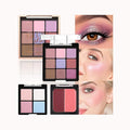 All-in-One Makeup Palette – 9 Color Matte & Pearlescent Eyeshadow, 4 Color Shimmer Highlighter, 2 Color Buildable Blush – Long Lasting, Blendable Face & Eye Makeup Kit (01#, 1 Count (Pack of 1))
