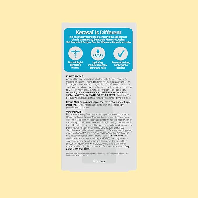Kerasal Multi-Purpose Nail Repair Patches - 14 Count - Nail Repair for Damaged Nails, 8-Hour Nail Treatment Restores Healthy Appearance (Packaging May Vary)