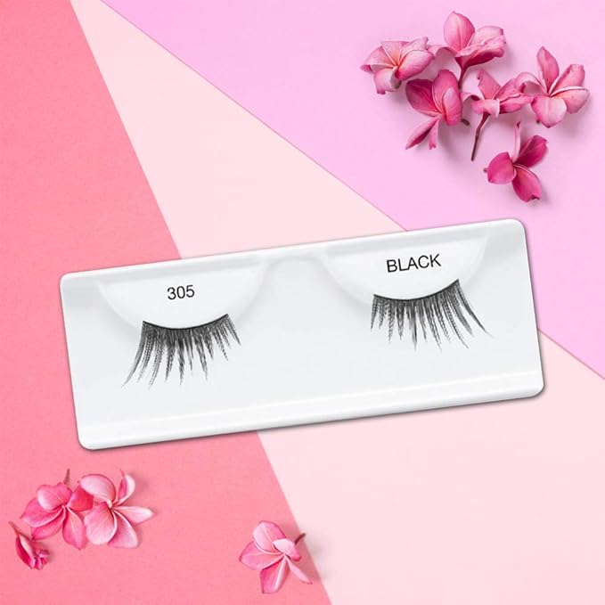 Ardell Accent Half Lashes 305 - Natural False Eyelashes Wispy Cat Eye Lashes Strips for Outer Corner Lift Volume, 4 Pack