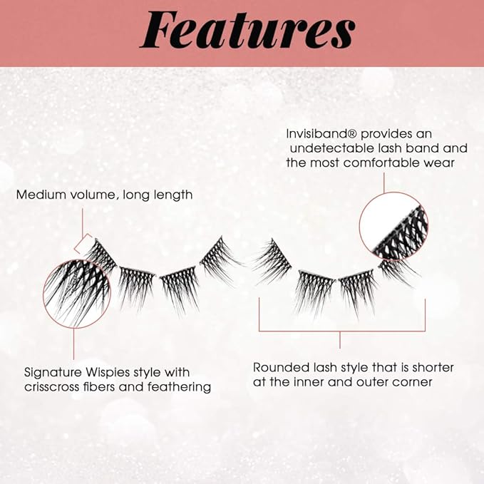 Ardell Pre-Cut False Lashes 900 with Free Duo Adhesive, 4 Packs