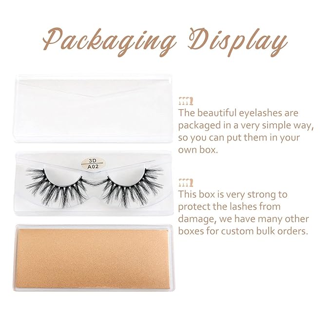 FARRED Wholesale Faux Mink Lashes 30 Pairs 3D A02 Medium Length Vegan Eyelashes Fluffy Volume Strip Lashes Bulk Fake Mixed Natural Look 3D False Eyelashes (3D A02)