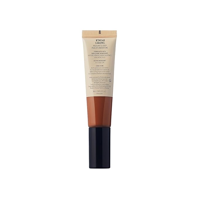 KISS NEW YORK Tinted Moisturizer with SPF 32 PA+++ (Caramel) 12 Hour Hydrating Sunscreen for Face, No White Cast for Dark Skin Tone, Natural Finish, Medium Coverage with Hyaluronic Acid, Vitamin E