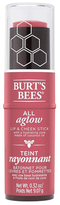 Burts Bees 100% Natural All Aglow Lip & Cheek Stick, Peony Pool - 1 Tube