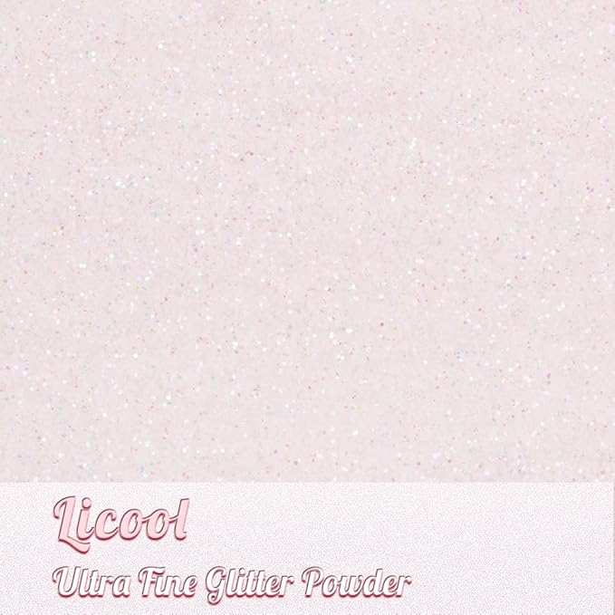 Holographic Fine Glitter, 100g/3.5oz Extra Fine Glitters Powder Packs for Resin, Craft Glitter for Tumblers Candle Slime Making, Festival Body Face Eyeshadow Nail Glitter (Mix White)