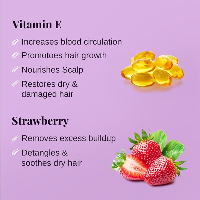 Bare Anatomy Junior Gentle Cleansing Shampoo For Kids from 1-12 Years | Tear-Free & Hypoallergenic pH 5.5 | Coconut Milk Protein, Almond Oil, Vitamin E & Strawberry | SLS & Paraben Free | Vegan -250ml
