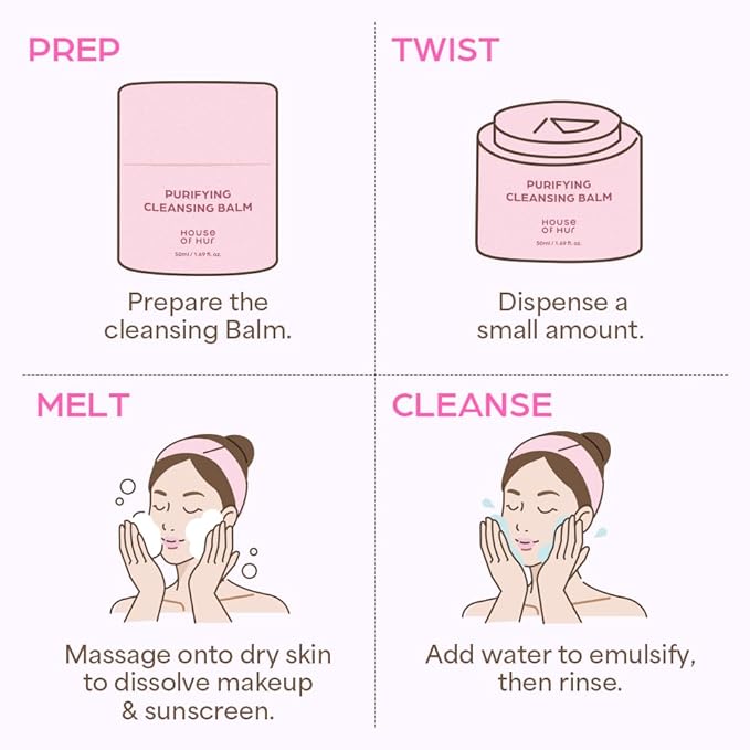 House of Hur Purifying Cleansing Balm | Hydrating & Calming Korean Skincare | 1.69fl.oz