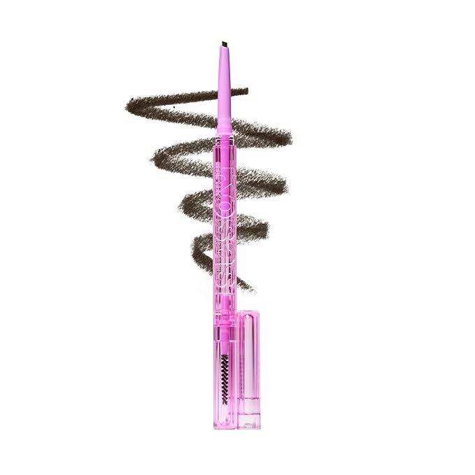 Kosas Brow Pop Eyebrow Pencil – Brow Pencil with Spoolie, Brown Black