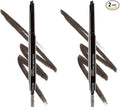 wet n wild Ultimate Eyebrow Retractable Definer Pencil, Dark Brown, Dual-Sided, Fine Tip, Shapes, Defines, Fills Brows Makeup (Pack of 2)