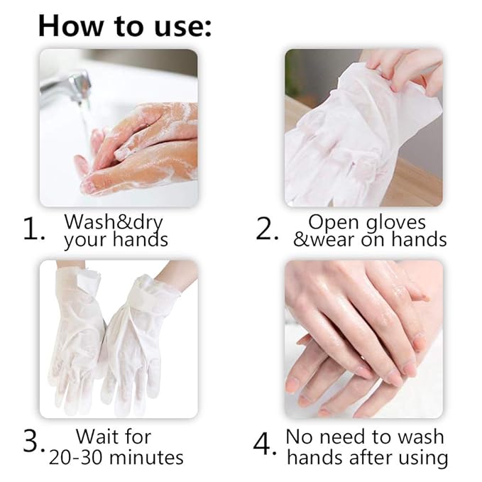5 Pair of Argan Oil Hand Mask, Hydrating Hands Mask, Deep Conditioning Mask, Intense Repair for Those with Dry, Callus, Chap,Darkness and Pigmentation, Best Hydration Hand Treatment Masque- Men Women