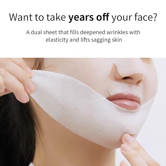 Mediheal Retinol Collagen Cream Lifting Mask (10 Counts) for V Line Mask, Anti-Aging - Helps Reduce Fine Lines & Wrinkles, and Smoothens Skin