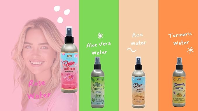 On Natural - Rose Water [Original] 8oz, Facial and Hair Mist for all day hydration