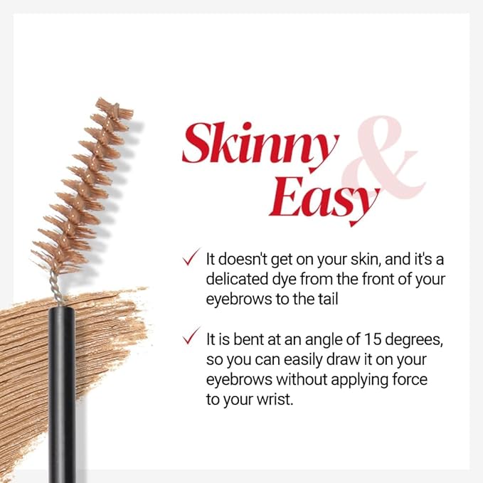 Espoir The Brow Color Fixing Cara #6 Rosy Brown | Easy Fixing without Clumping with Skinny Brush, Long-Lasting & Smudge-proof Eyebrow Mascara, Soft Mood Coloring Tinted Gel, Korean Makeup, 0.1 Fl Oz.