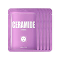 LAPCOS Derma Ceramide Sheet Mask - Hydrating & Firming Face Mask with Althaea Flower Extract for Dull Texture & Skin Barrier Repair - Highly Breathable TMF-Cell Sheet - Korean Skin Care (Pack of 5)