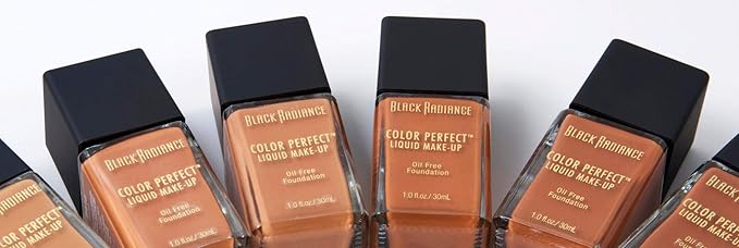 Black Radiance Color Perfect Liquid Full Coverage Foundation Makeup, Brownie, 1 Ounce