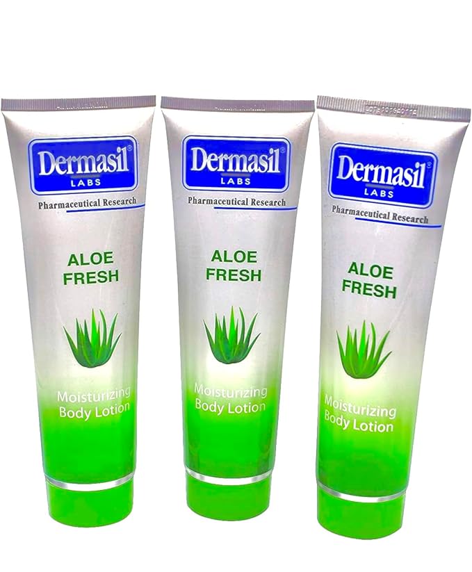 Dermasil Body Lotion, Fresh Aloe, 2-Pack – Non-Greasy, Fast-Absorbing, Fresh Scent, 8 Oz Ea