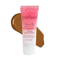 pūrlisse Sheer Glow Strawberry Vitamin C Tinted Moisturizer - Skin Tint Moisturizer Enriched with Antioxidants to Even Complexion - Dewy Light Coverage for All Skin Types - Deep (1.4 oz)