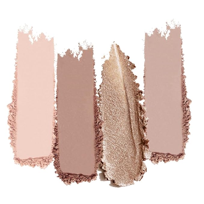 Mivota Professional Eyeshadow Palette, Nude Taupe and Brown Neutral Shades, Velvety Matte and Satin Shimmer Finishes, High Pigment Blendable Colors, Waterproof Long-Lasting Eye Palette, 01, 4 Colors