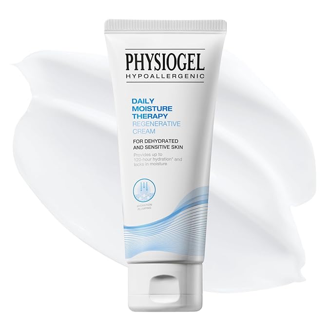 PHYSIOGEL Daily Moisture Therapy Regenerative Cream, Hydrating Face Moisturizer with Hyaluronic Acid, 120H Lasting Hydration, For Dry & Sensitive Skin, 1.7 fl. oz.