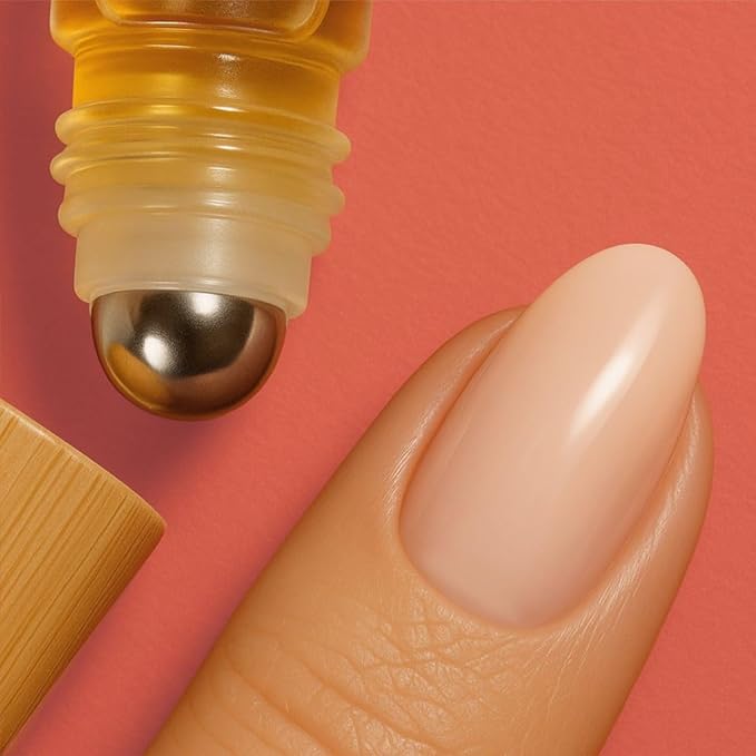 Cuticle Oil for Nail Strengthening and Growth – Hydrating, Vegan, Organic Formula with Jojoba & Vitamin E | 3 Signature Fragrances | 5mL Roll-On (0.17 Fl Oz, Rose Fragrance)