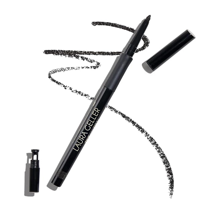 LAURA GELLER NEW YORK INKcredible Gel Eyeliner - After Midnight - Waterproof Smudge-proof Eyeliner Pencil - Built in Sharpener