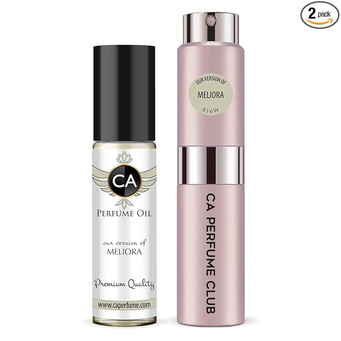 CA Perfume Duo Impression of Meliora For Women Perfume Layering Set Long Lasting Travel Size EDP + Body Oil Roll-On Bottle 0.27 Fl Oz+0.33 Fl Oz