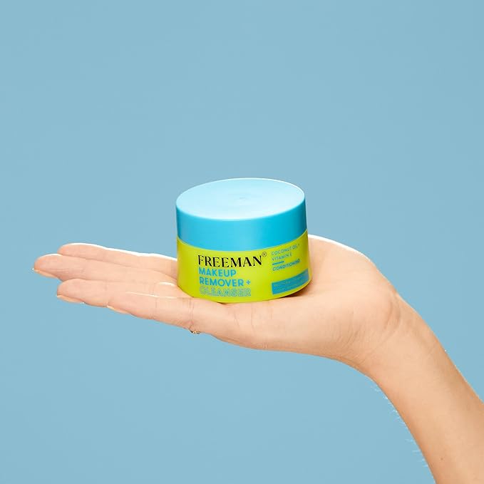Freeman Makeup Remover + Cleansing Balm, Moisturizing & Nourishing Makeup Remover Balm, Coconut Oil & Vitamin E, Gently Removes Tough Makeup & Cleanses, 1.4 fl.oz./ 42 mL Jar, 1 Count